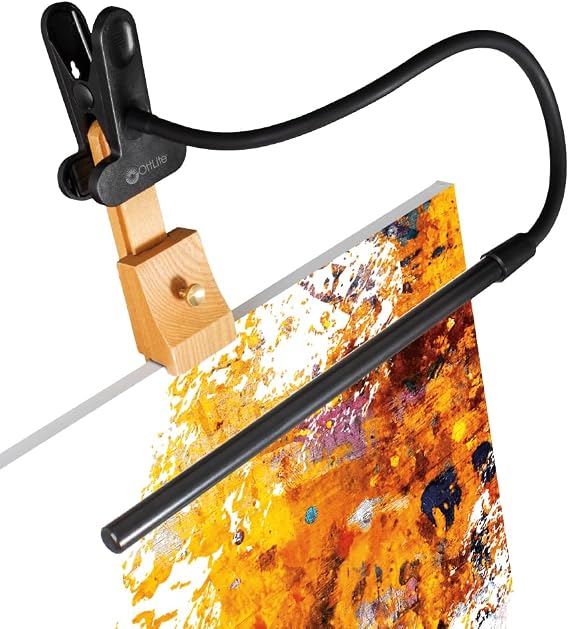 OttLite LED Clip-On Easel Lamp, Black