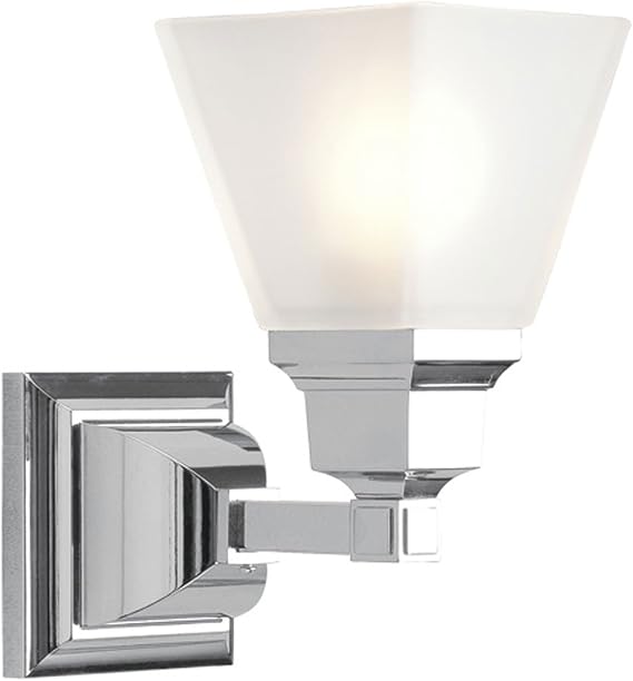 Livex Lighting 1031-05 Mission Wall Sconce, Polished Chrome