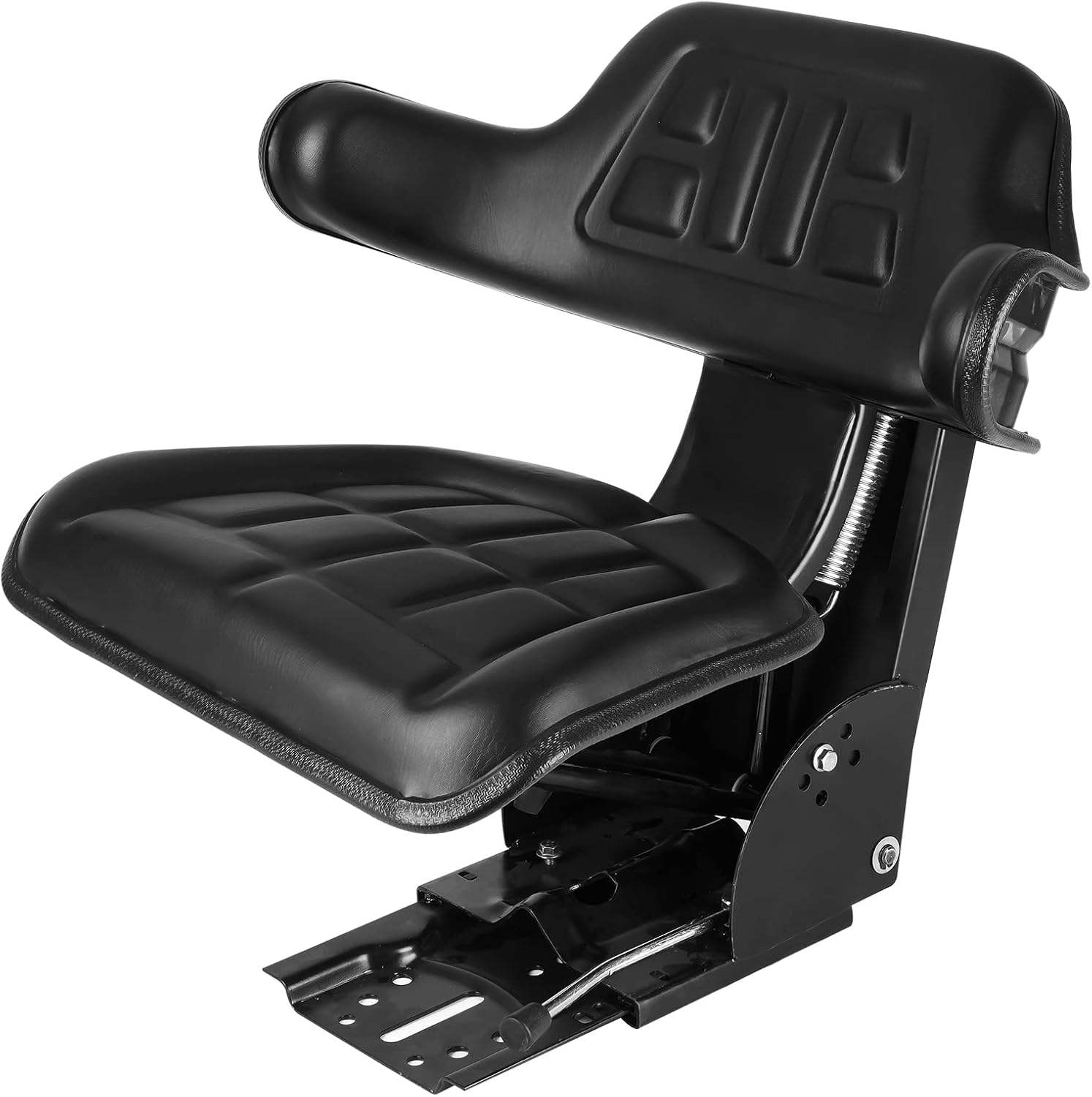 Black Universal Adjustable Tractor Suspension Seat for FordNew Holland 1020 1530 2020 2030 2040 2155 2130 2140 3040 3900 3930 3910 3000 3010 3300 3330 3400 3600 3610 Shock Absorbing Alloy SteelPVC