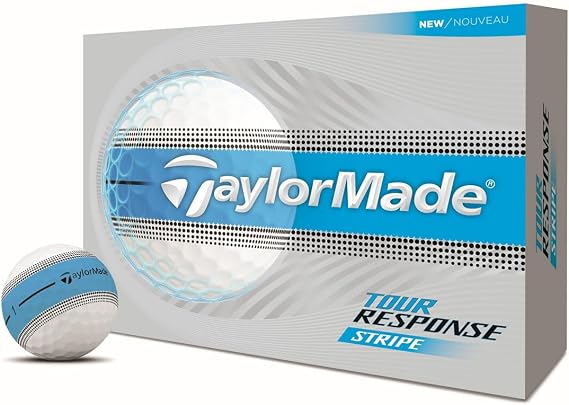 TaylorMade Tour Response Golf Balls, Enhanced 360 ClearPath Alignment, Speed Wrapped Core for Distance and Feel, Pack of 12