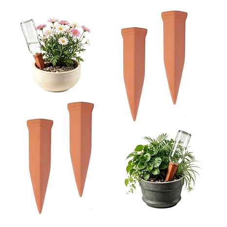 Ceramic Self-Watering Stakes 4PCS, Automatic Plant Watering Devices