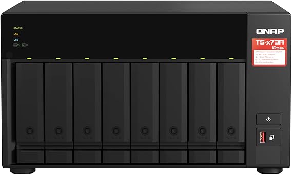 TS-x73A-8G Series, AMD Ryzen 2.2 GHz quad-core 2.5GbE NAS with M.2 NVMe SSD support and PCIe expansion for 10GbE (TS-873A-8G)