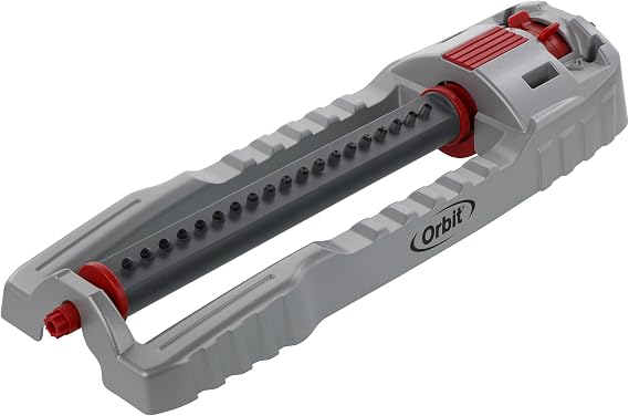 Orbit 56281 Oscillating Water Sprinkler for Lawn and Garden with Metal Base and Custom Pattern Dial (Waters up to 4,000 Square Feet) | Oscillating Sprinkler with Metal Base & Custom Pattern Dial, Waters up to 4,000 Square Feet of Lawn & Garden