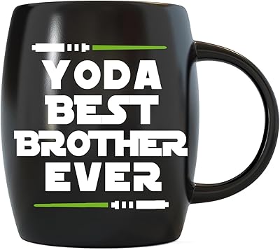 Yo Da Best Brother Ever Coffee Mug Funny Brother or Hermano Gag Present, 16 oz, Christmas or Birthday Gift from Sister or Family