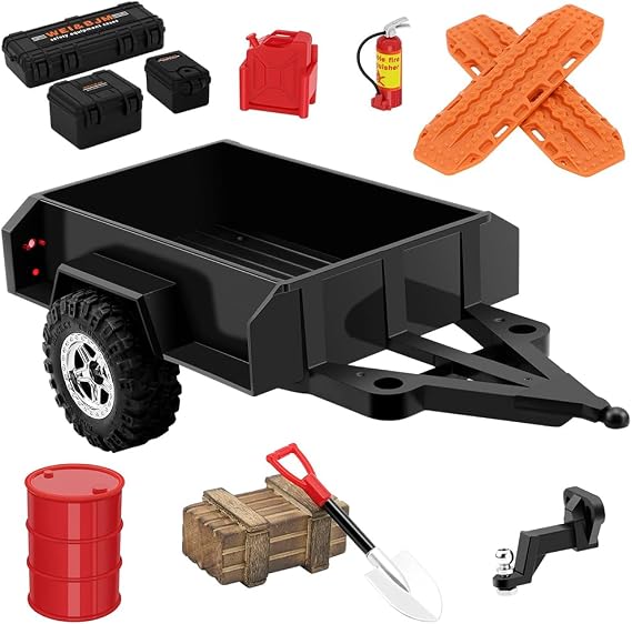 GLOBACT RC Trailer RC Crawler Accessories for 1/18 TRX4M Defender