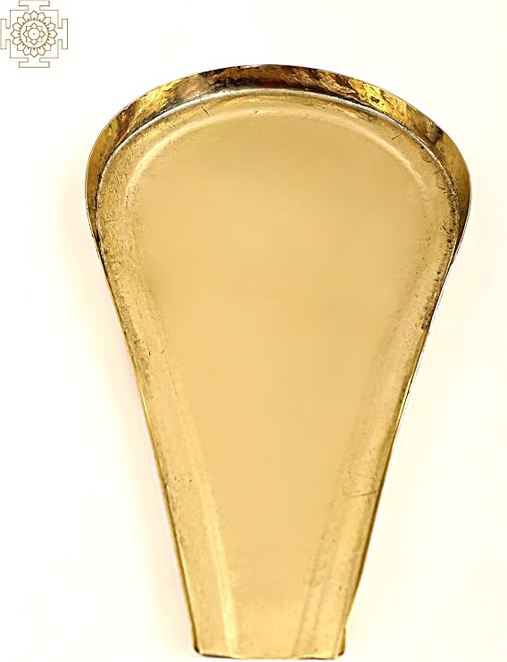Exotic India 13" Brass Abhisheka Patra - Brass