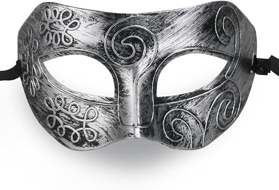 LUOEM Masquerade Mask for Men, Vintage Venetian Half Face Mask