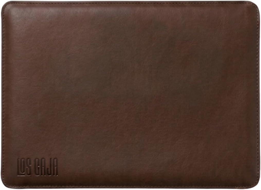 Minimalist 16 İnç Laptop Kılıfı, Vegan Deri, Su İtici Özellikli, Bilgisayar Notebook Laptop Çantası (Acı Kahve, 16 İnç)