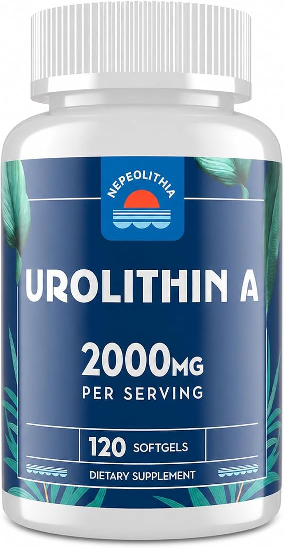 Urolithin A Softgels 2000mg - High Potency & Purity Urolithin A Supplement for Healthy Aging, Cellular Energy and Mitochondrial, 120 Softgels