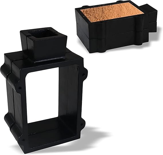 SIMOND STORE Cast Iron 2-Part Flask Mold Frame for Sand Casting | Jewelry Metal Casting Making Tool......