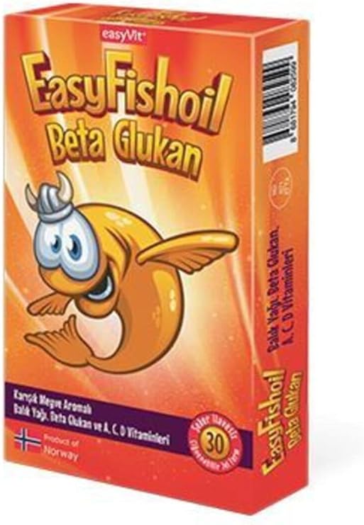 EasyVit EasyFishoil Beta Glucan Mixed Fruit Flavored 30 Chewable Gels