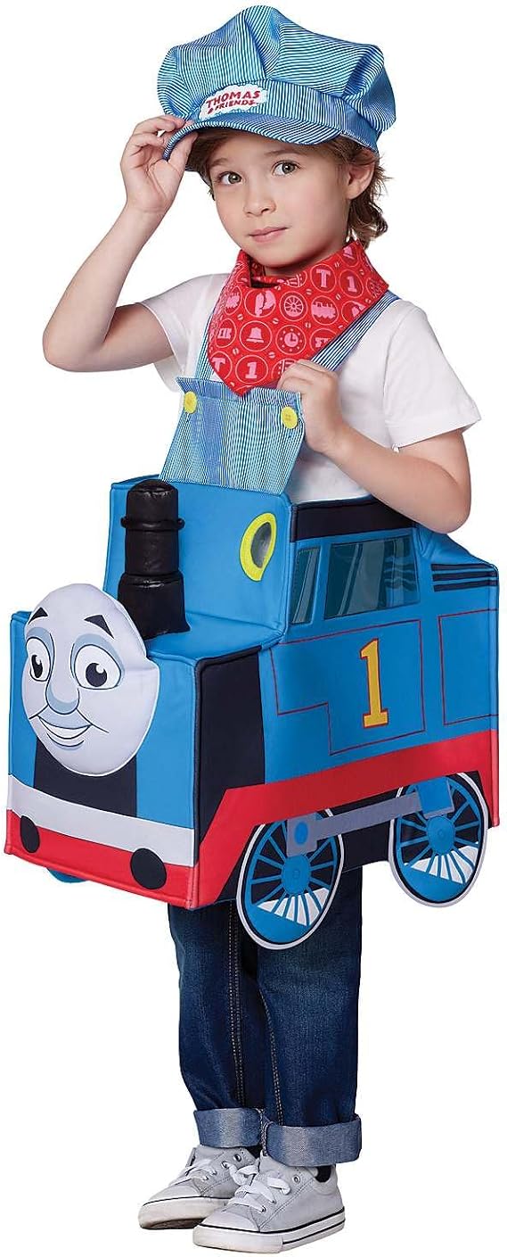 Spirit Halloween Thomas and Friends Toddler Thomas the Train Ride-Along Costume | Officially Licensed | Easy Costume