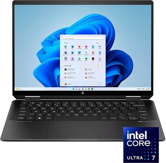 HP Spectre 2-in-1 Business Laptop, 14" 2880x1800 Touchscreen, Intel Evo Ultra 7 155H 16 Cores, 16GB LPDDR5+ 1TB SSD, Win10 Home, Wi-Fi 6E, Thunderbolt 4, Backlit Keyboard, Fingerprint Reader