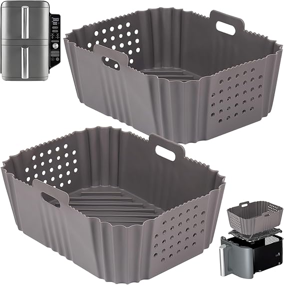 BYKITCHEN シリコーンエアフライヤーライナー Ninja DoubleStack 10QT SL401/SL451用