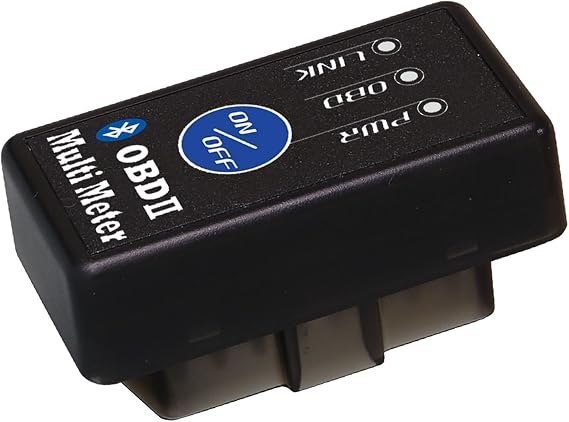 Maxwin M-OBD-V01A OBDII Multimeter, ELM327 OBD Adapter, Bluetooth Wireless Submeter, Speedometer, Tachometer, Log Playback, Map Linking, OBD2 Scan Tool with ON/OFF Button, Bluetooth 4.0, Orbis M-OBD-V01A
