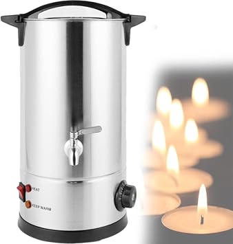 Wax Melter for Candle Making Warmer 8L with Spout Temperature Control Portable Business Electric Wax Melting Pot