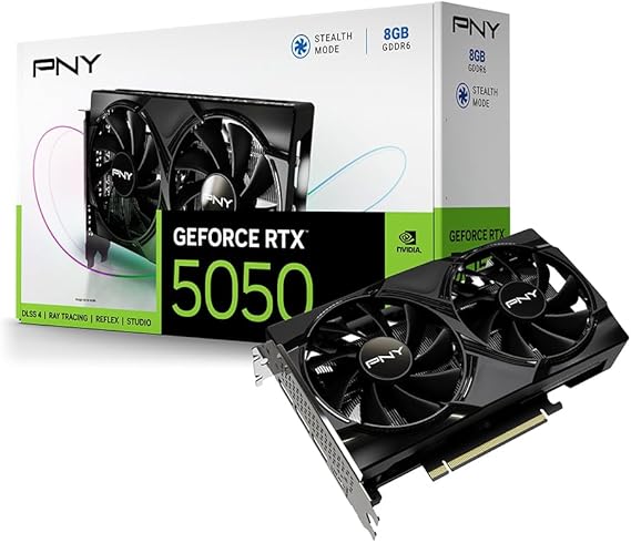 PNY GeForce RTX™ 5050 8GB Dual Fan Graphics Card DLSS 4