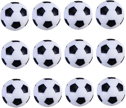 12Pcs Foosball Table Balls 1.3 Inch ABS Mini Foosball Ball Replacement for Table Football Games Foose Ball Balls Foosballs