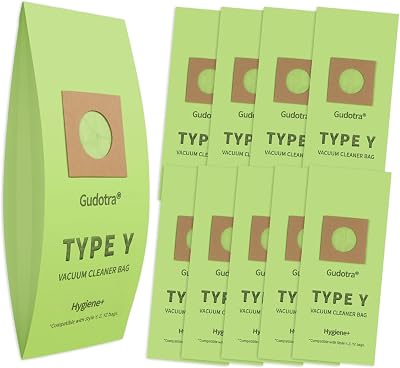 10 Pack Type Y Vacuum Dust Cleaner Bags Replacement to Hoover WindTunnel Upright Style Y, Z, YZ Paper Bags Replace Part 4010100Y Green
