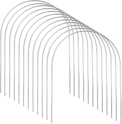 12 PCS Croquet Wickets Replacement Metal Croquet Hoops Galvanized Arch Croquet Goals for Family Lawn Games Backyard Fun, and Outdoor Games9 in Height & 7.9 in Width