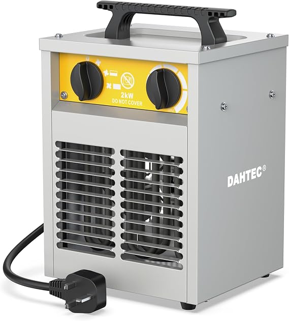 2 kW Enhanced Electric Fan Heater - Steel Casing - Portable Heaters [Energy Class A]