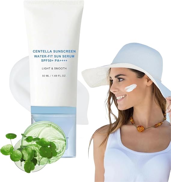 Madagascar Centella asiatica Sunscreen 50ml,SPF 50 UV Protection,Not Sticky | SPF 50 Broad Spectrum UV Defence, Lightweight Non-Comedogenic, Daily Outdoor Gym Travel Use,Gentle Formula for All Skin Types