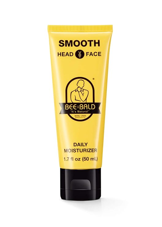 Bee Bald SMOOTH Daily Bald Head Moisturizer for Men, Oil Control, 1.7 fl oz | Hydrates, Tones, Moisturizes Fine Lines & Dry Patches. Controls Oil & Shine on Head or Face. Perfectly Cool, Matte Finish.