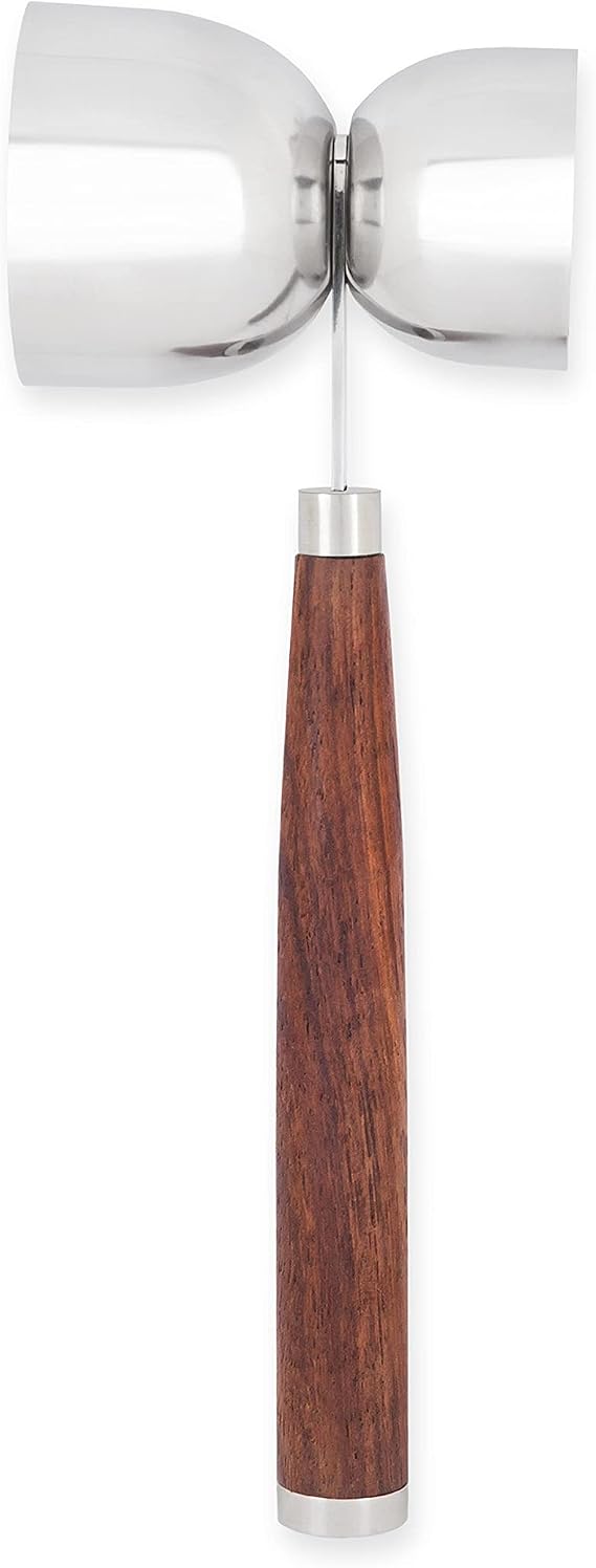 Viski Admiral Wood Handled Jigger, Multicolor