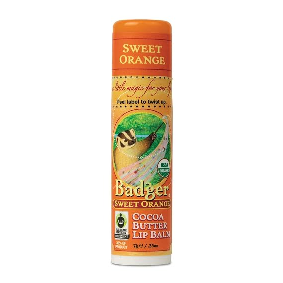 Badger Sweet Orange Cocoa Butter Lip Balm - .25oz Stick