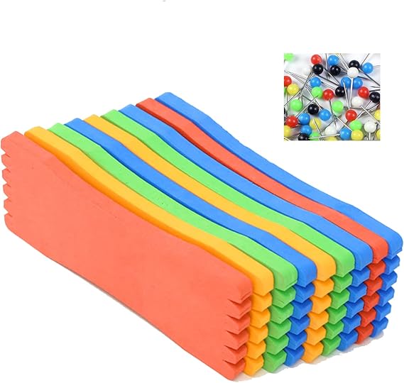 10-20 pcs Fishing Line Storage Fishing Leader Line Holder Foam Boards +50 pcs Pins Fishing Wire Winding Board Snelled Hook Keeper