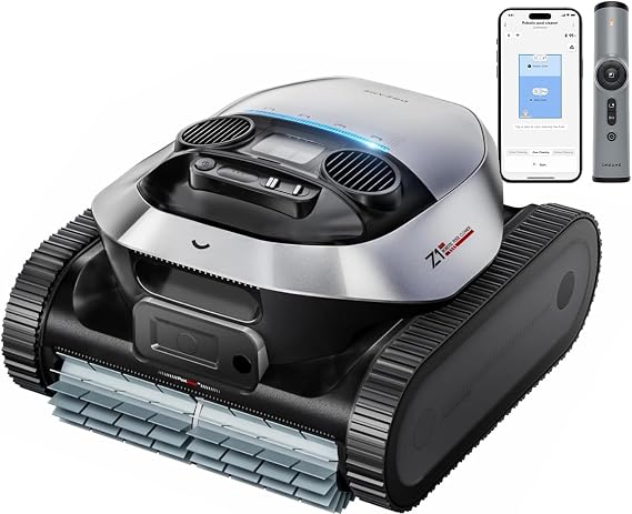 DREAME Z1 PRO Robotic Pool Cleaner, 8000 GPH Strong Suction, 180-300 Mins Runtime, Smart Navigation Mapping, Automatic Cleaning for Wall, Waterline, Inground and Above Ground Pools