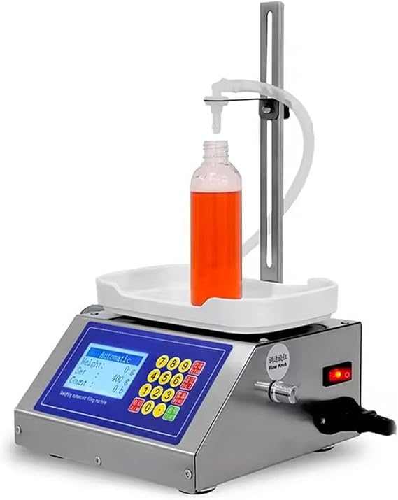 Paste Liquid Filling Machine 2-300 g,1.2 L/min Flow Rate, Peristaltic Pump Digital Control Automatic Weighing Bottle Filling Machine for Perfume, Essential Oil, Nail Polish