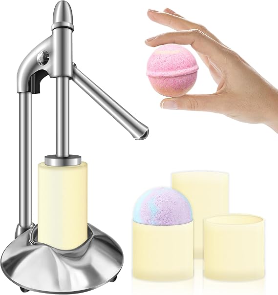 Stainless Steel Bath Bomb Press Machine with 6cm Bath Bomb Mold Set