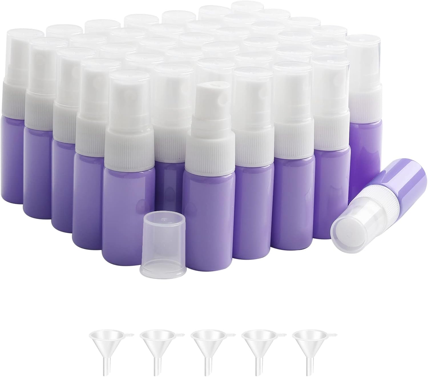 Kesell 10ml 40pcs Spray Bottles Refillable Fine Mist Sprayer Bottle Travel Glass Spray Bottle Small Perfume Spray bottles Liquid Cosmetic Containers Purple