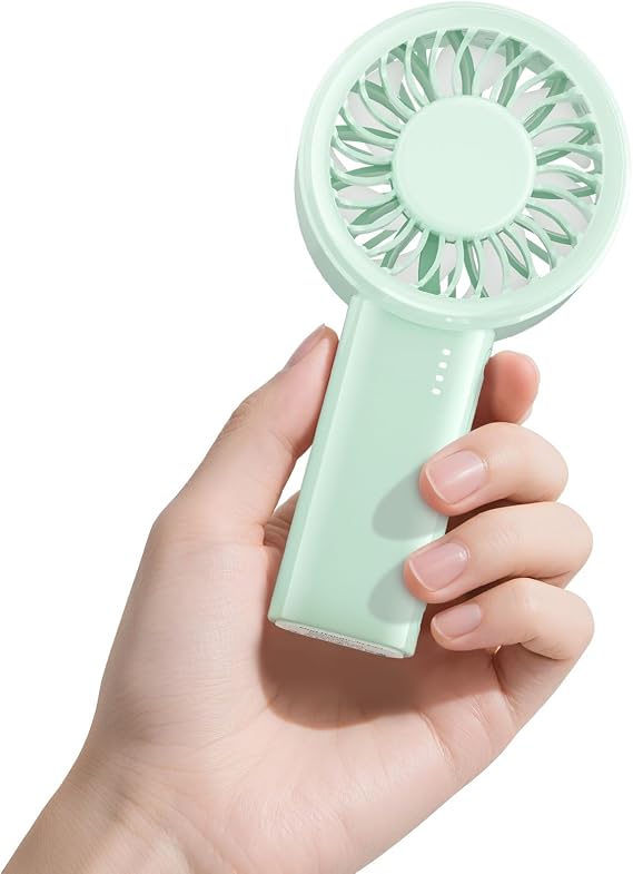 HandFan Handheld Mini Fan, Next Generation Small Fans Portable [8.5H Runtime] with Powerful High Speed Turbo Motor, USB Rechargeable, Pocket Design for Travel/Summer/Concerts/Lash, Gifts for Women