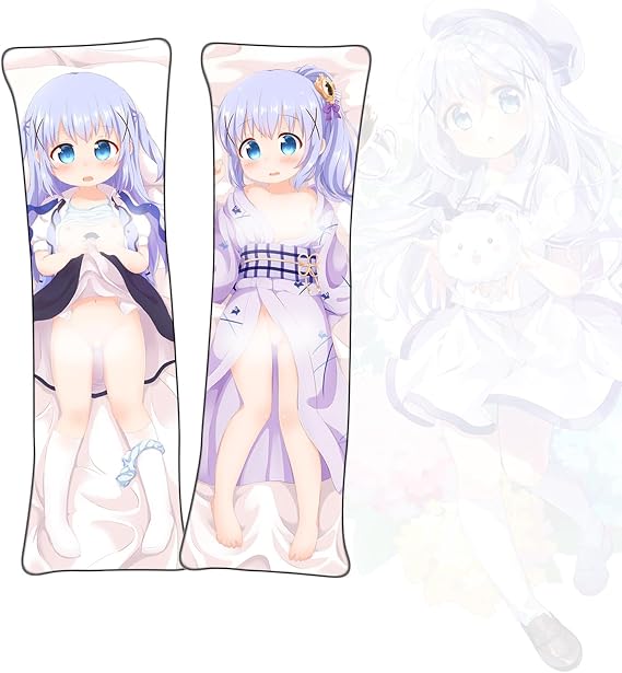 Dakimakura Kafu Chino Body Pillowcase Double-Sided Printed Full Color Anime Dakimakura Cover Uncensored Dakimakura