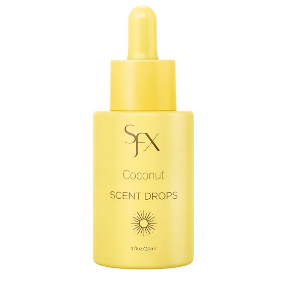 SunFX Scent Drops - Sunless Tanning Fragrance Additive, Spray Tan Solution Scent Booster, Tanning Drops Add-In for Self Tanner, Lotion, Bronzing Mousse and Body Oil, Easy to Blend, 1 Oz - Coconut