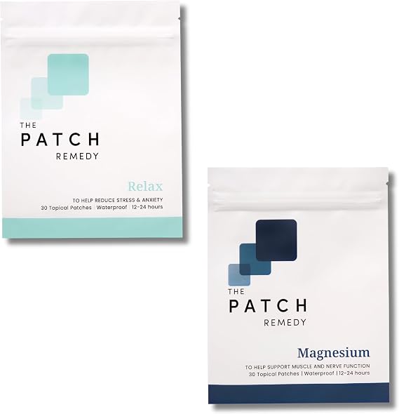 The Patch Remedy Relax & Magnesium Glycinate Kit - with Ashwagandha, L-Theanine, and Rhodiola Rosea | Patches with Minerals