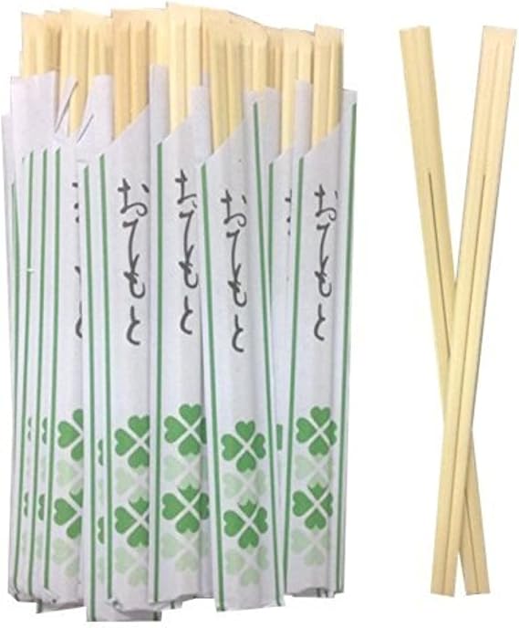 Solid No Splinter Chopsticks 40 pairs | Individually Wrapped Disposable Wooden Chopstick | Best for Sushi & Asian Dishes