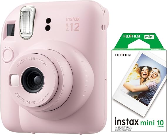 Instax mini 12 Pink Cameras and 10 mini Movies