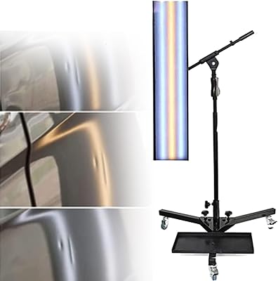 COMAAM Car Paintless Dent Repair Tools PDR Light, Dent Reflector Lamp,Led Leveling Light for Bump Repair, with Battery case auto dent removel Holder,92x18x25cm