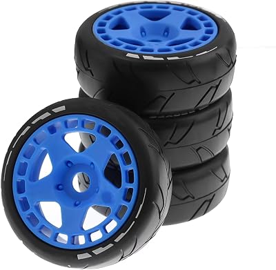 RC Car Parts for Team for Losi for Kyosho VRX VHPI WR8 for HSP for Hobao 1:8 RC Car 105mm 18 RC Off-Road for Buggy Tires Wheel 17mm HexBlue