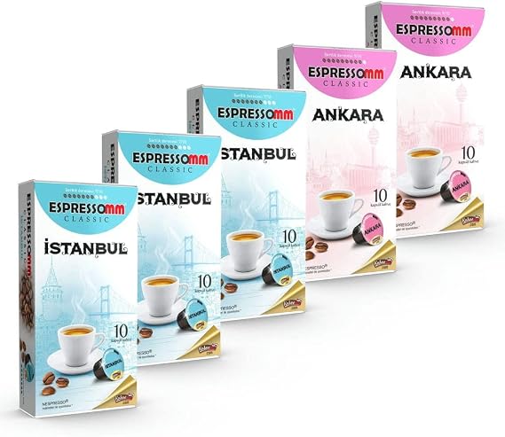 Espressomm® Classic Karışık İstanbul&Ankara Kapsül Kahve (50 Adet) - Nespresso® Uyumlu*