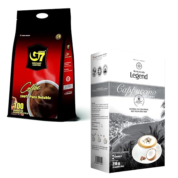 Bundle of Pure Black and Cappucino Coconut Instant Coffee