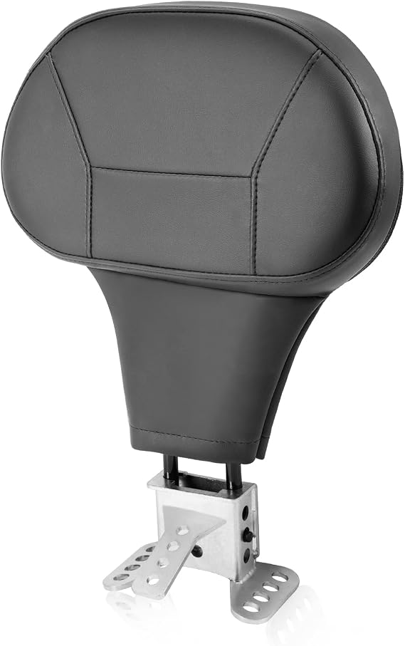 Rider Backrest for Harley Touring 2009-2025, Adjustable Detachable Motorcycle Driver Backrest Pad Plug-In with Mounting Kit for Street Glide CVO Road Glide Electra Glide Road King Ultra Limited