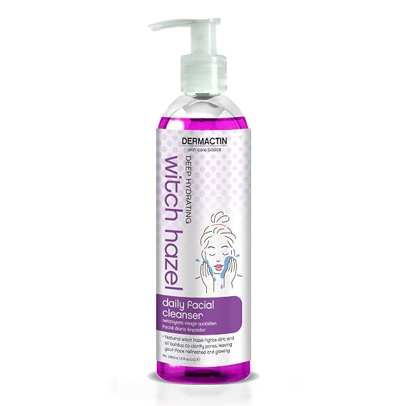 Dermactin-TS Witch Hazel Daily Exfoliating Facial Cleanser 8 Ounce