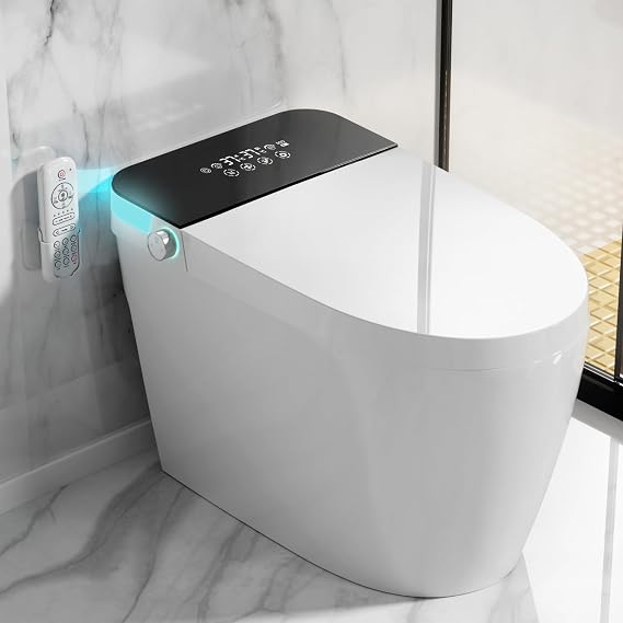 LOUPUSUO Smart Toilet with Bidet Built In with Warm Water Sprayer and Dryer