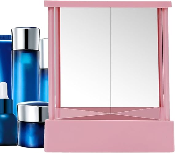 True Mirror Non Reversing | Non Reversing Mirrors | Real Mirror Non Reversing | Triangular Fixed Vanity Mirror For True Image | Non-Magnifying Mirror For Facial Correction, Left & Right Not Reversed