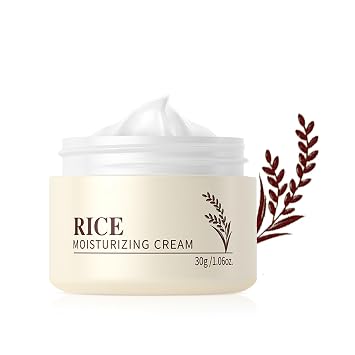 Rice Serum Moisturizing Cream for Face, 94.4% Fermented Rice Extract Rich Moisturizer for Long-lasting Smooth Absorption, Non-sticky, Nourishes Deeply, Strengthening Skin for All Skin Types