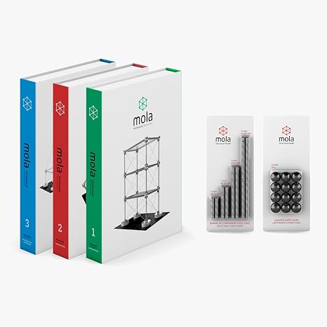 Mola Professional Pack | Magnetic Modular Kit for Engineering and Architecture Education | 492 Pieces  Practical Guides